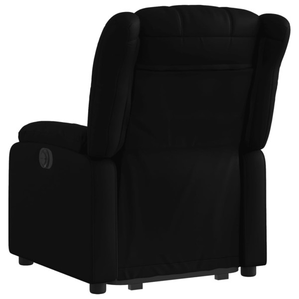 Sillón reclinable elevable cuero artificial negro