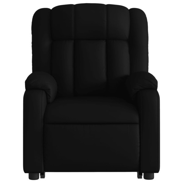 Sillón reclinable elevable cuero artificial negro