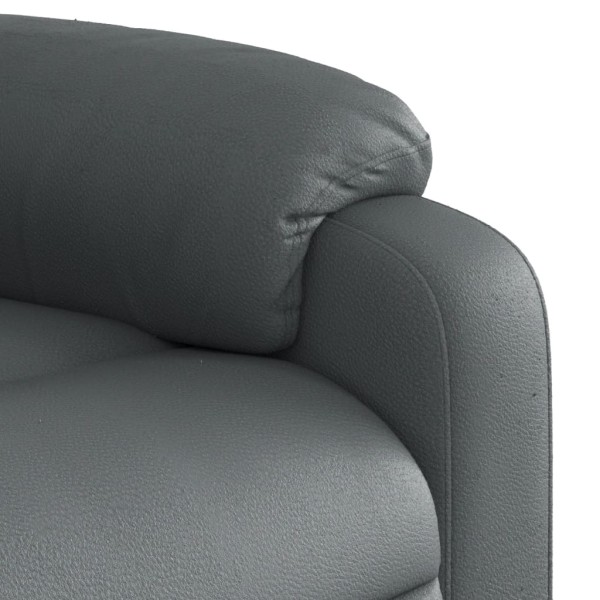 Sillón reclinable de masaje de pie cuero artificial gris