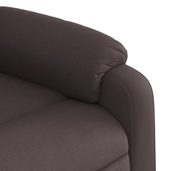 Sillón reclinable de masaje eléctrico tela marrón oscuro