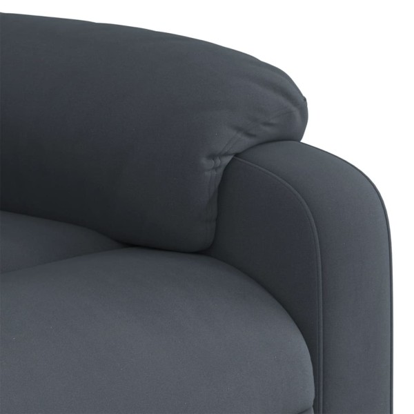 Sillón reclinable eléctrico de terciopelo gris oscuro