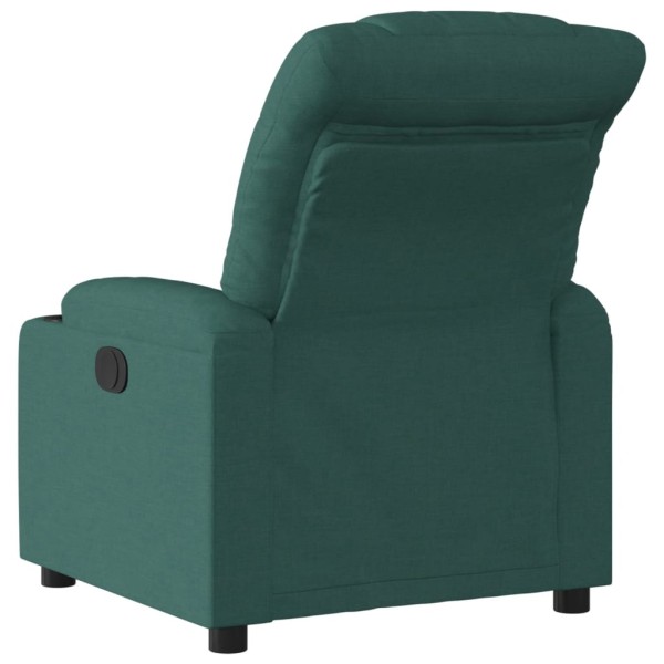 Sillón reclinable eléctrico tela verde oscuro