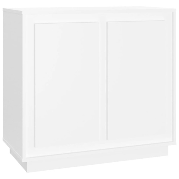 Aparador de madera contrachapada blanco 80x34x75 cm