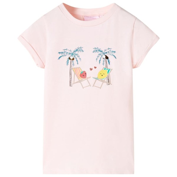 Camiseta infantil rosa suave 92