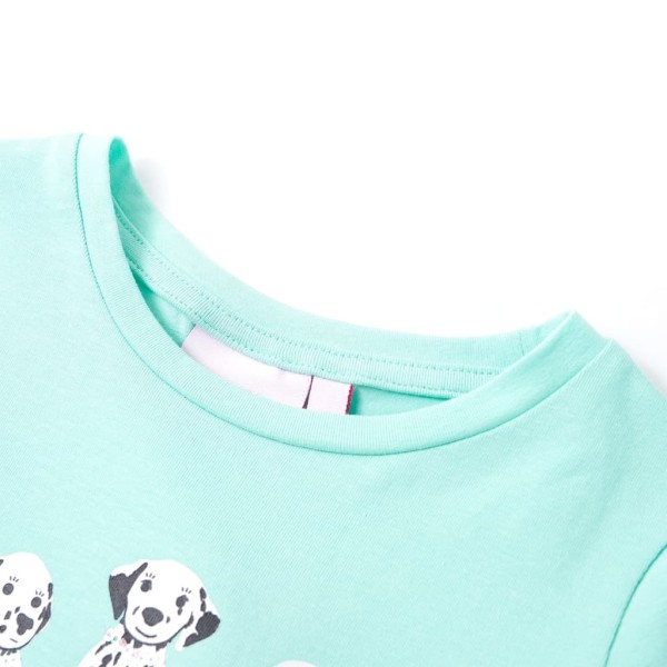 Camiseta infantil verde menta claro 116