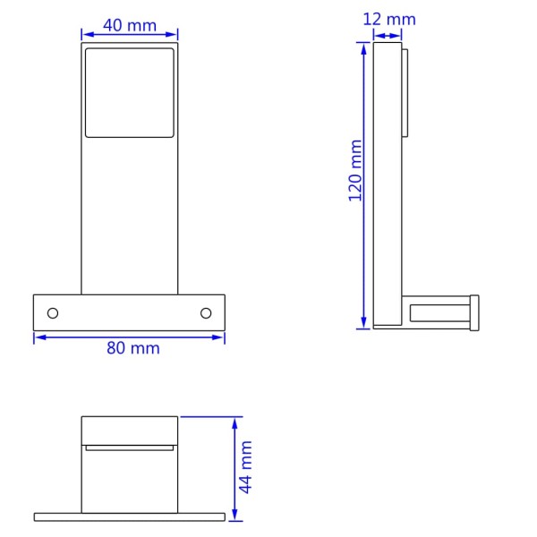 Lámparas de espejo 2 W luz blanca cálida 2 unidades