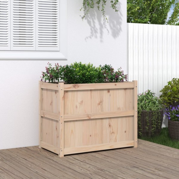 Jardinera de madera maciza de pino 90x50x70 cm