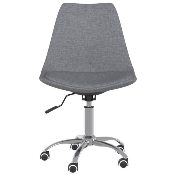 Silla de oficina giratoria de tela gris claro