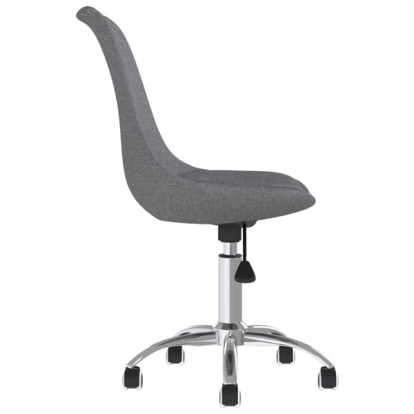 Silla de oficina giratoria de tela gris claro