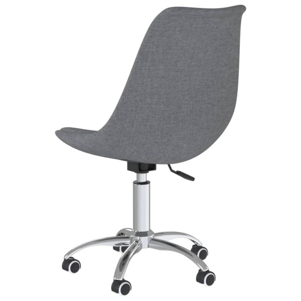 Silla de oficina giratoria de tela gris claro