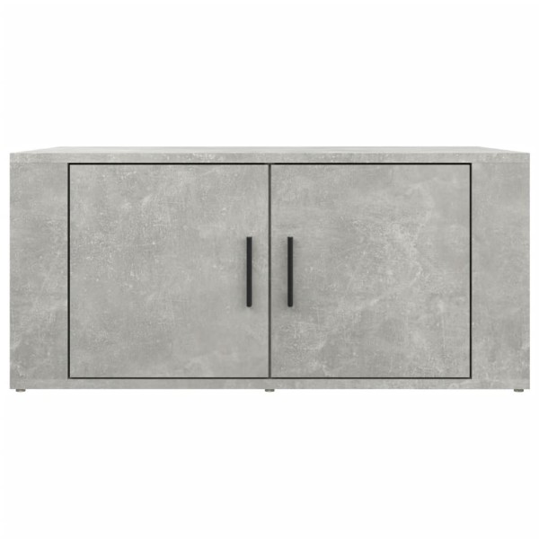 Mesa de centro madera contrachapada gris hormigón 80x50x36 cm