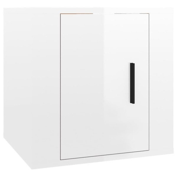 Mueble para TV de pared blanco brillante 40x34,5x40 cm