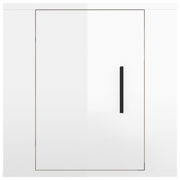 Mueble para TV de pared blanco brillante 40x34,5x40 cm