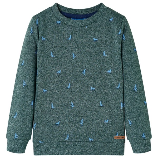 Sudadera para niños verde oscuro melange 140