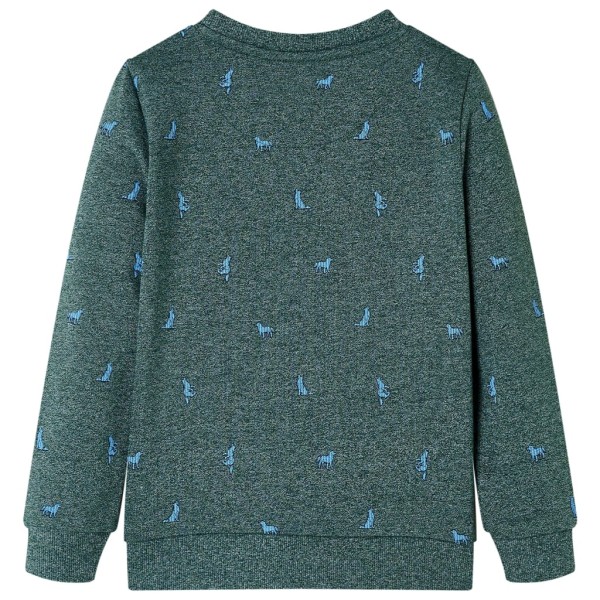 Sudadera para niños verde oscuro melange 140