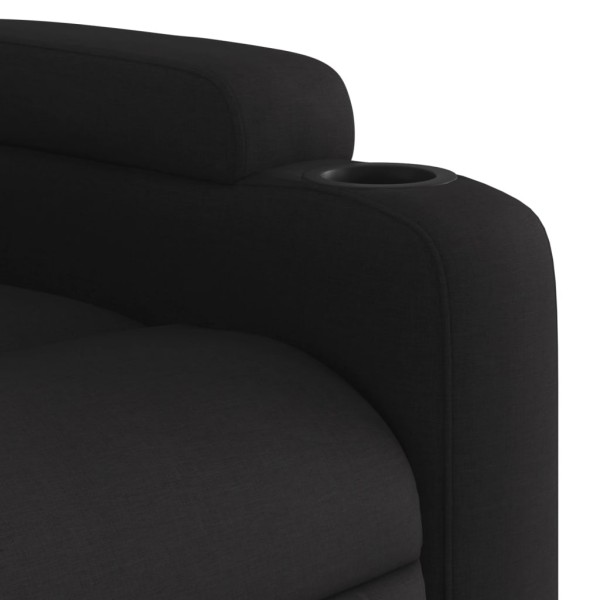 Sillón reclinable de masaje elevable tela negro