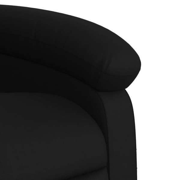 Sillón reclinable y elevable eléctrico cuero sintético negro