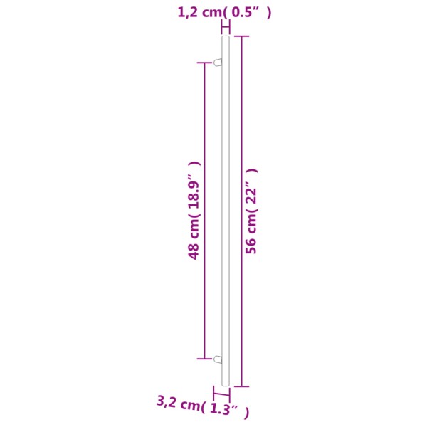 Tiradores para armarios 20 uds acero inoxidable bronce 480 mm