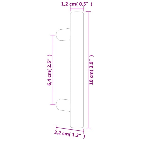 Tiradores para armarios 20 uds acero inoxidable bronce 64 mm