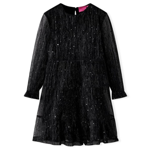 Vestido para niños de manga larga negro 104