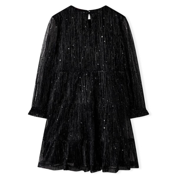 Vestido para niños de manga larga negro 104