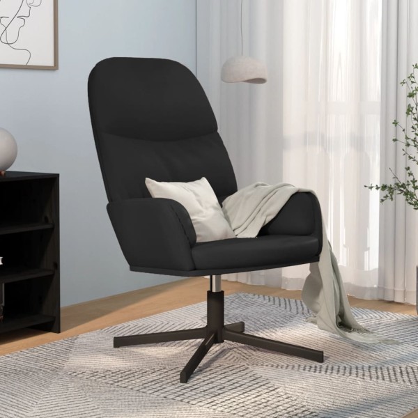 Sillón de relax de cuero sintético negro