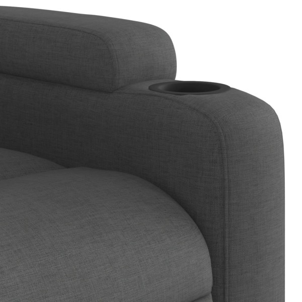 Sillón reclinable de masaje eléctrico tela gris oscuro