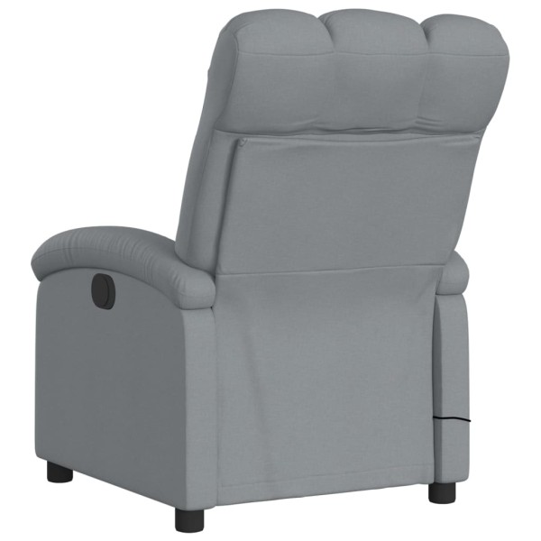 Sillón reclinable de masaje eléctrico tela gris claro