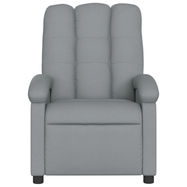 Sillón reclinable de masaje eléctrico tela gris claro