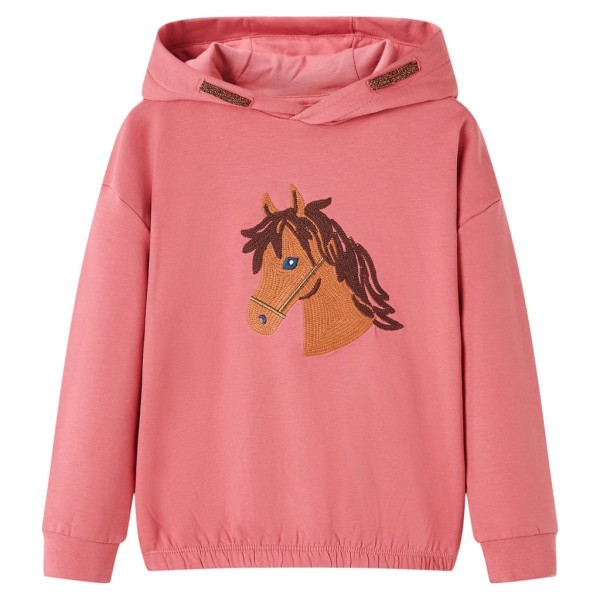 Sudadera para niños con capucha rosa palo 92