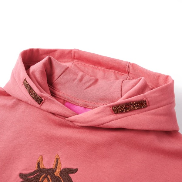 Sudadera para niños con capucha rosa palo 92