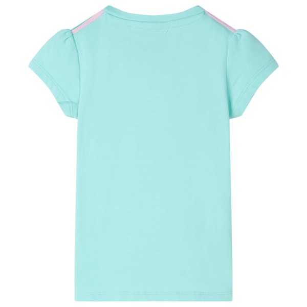 Camiseta infantil verde menta claro 128