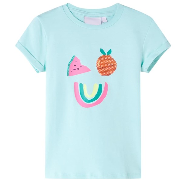 Camiseta infantil aguamarina claro 104