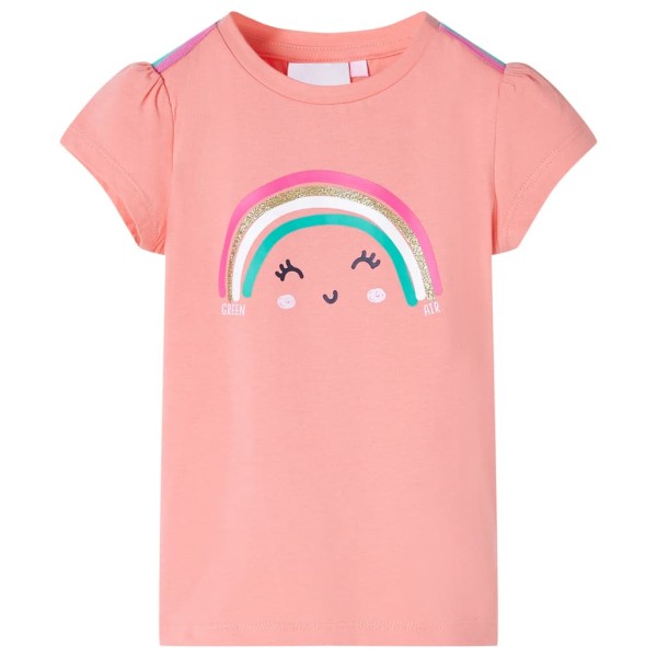 Camiseta para niños color coral claro 140