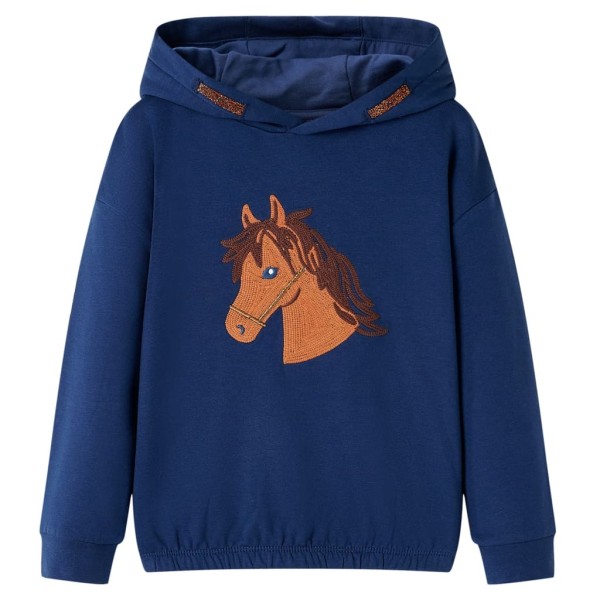 Sudadera para niños con capucha azul marino 116