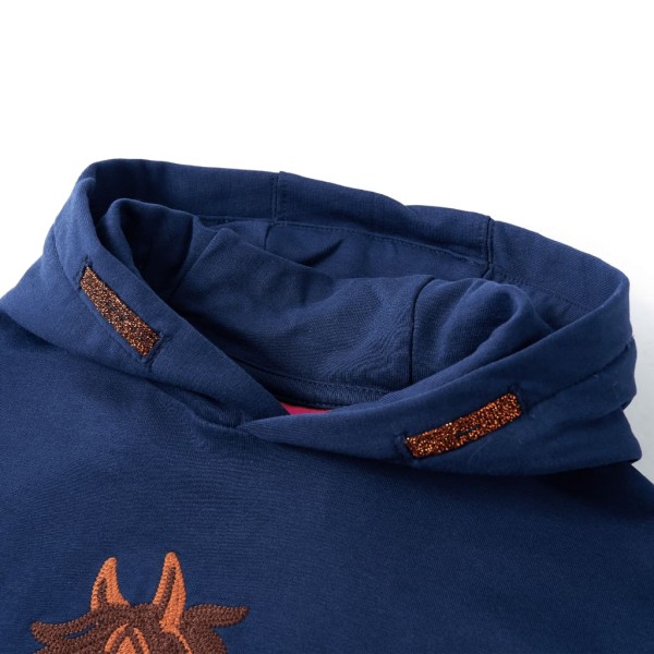 Sudadera para niños con capucha azul marino 116