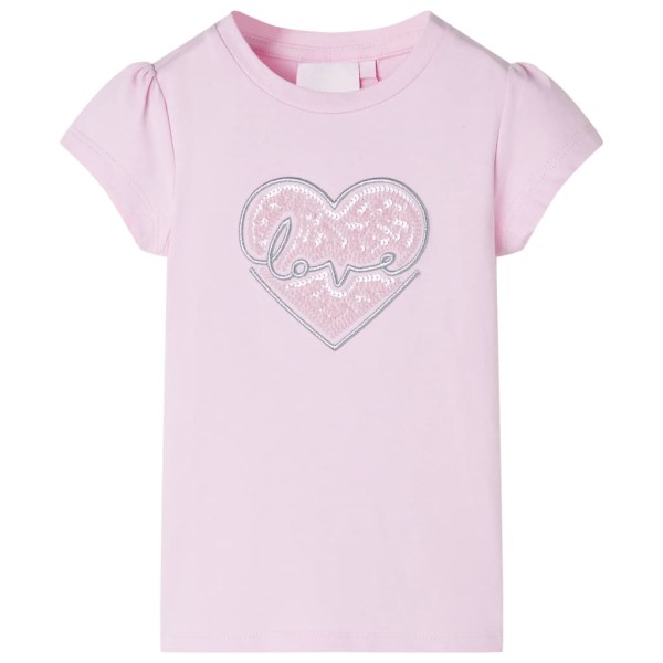 Camiseta infantil rosa claro 92