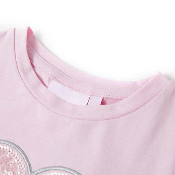 Camiseta infantil rosa claro 92