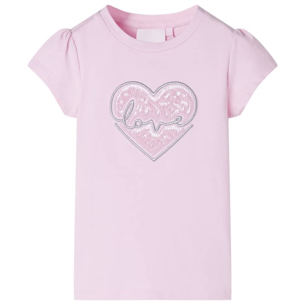 Camiseta infantil rosa claro 116