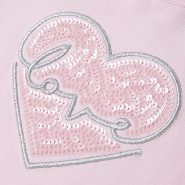 Camiseta infantil rosa claro 116