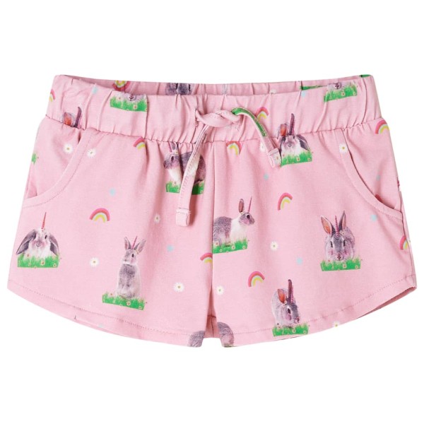 Pantalones cortos para niños con cordón rosa claro 128