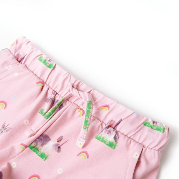 Pantalones cortos para niños con cordón rosa claro 128