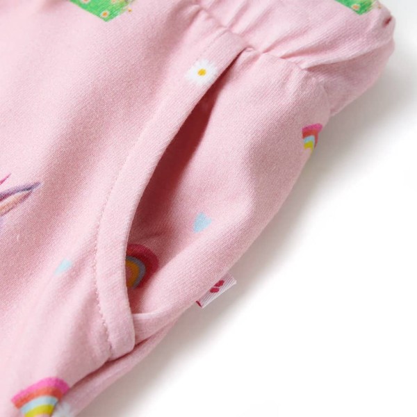 Pantalones cortos para niños con cordón rosa claro 128