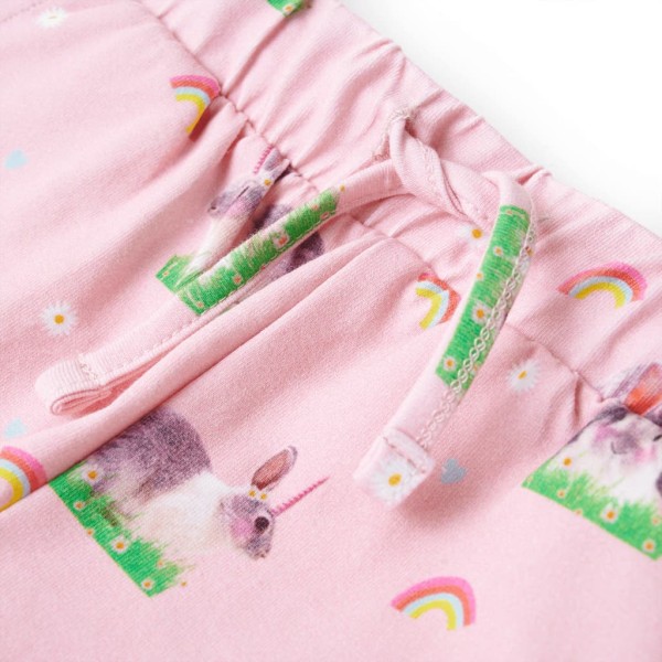 Pantalones cortos para niños con cordón rosa claro 128