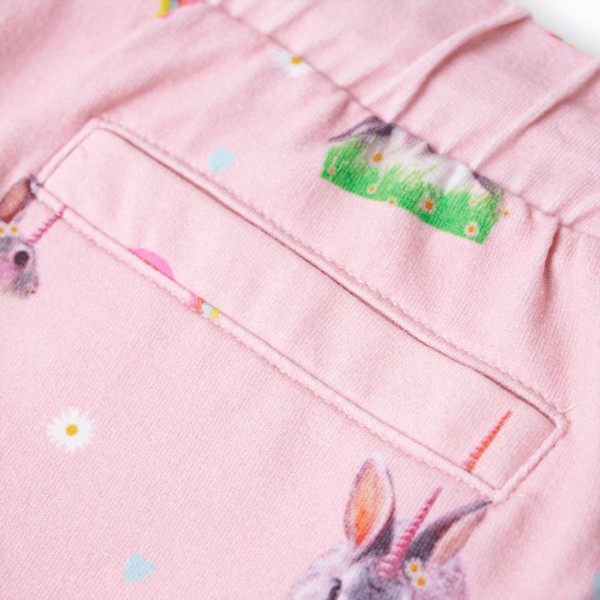 Pantalones cortos para niños con cordón rosa claro 128