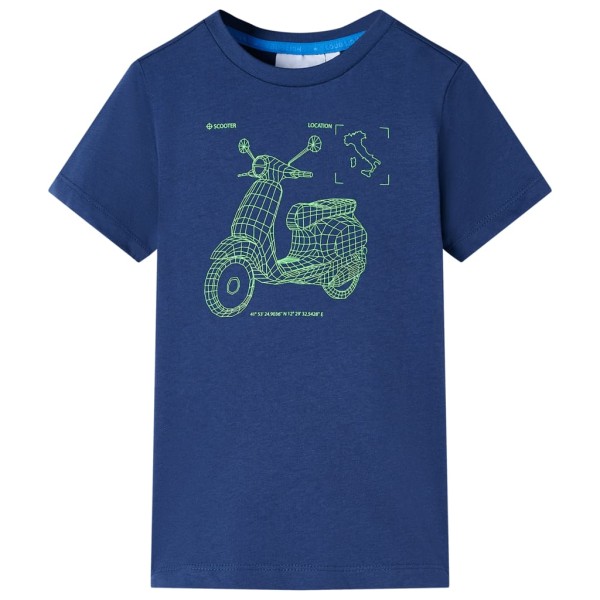 Camiseta de niños azul oscuro 104