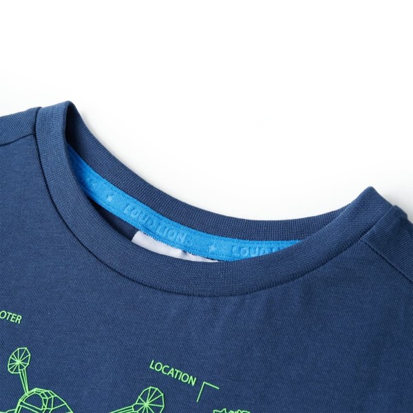 Camiseta de niños azul oscuro 104