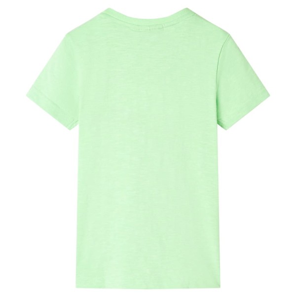 Camiseta para niños con estampado de tiburón verde neón 140