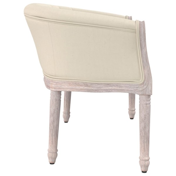 Banco de lino beige 98x56x69 cm