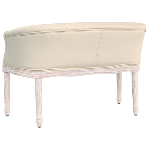 Banco de lino beige 98x56x69 cm